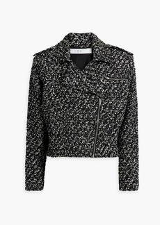 IRO - Voxy metallic bouclé-tweed biker jacket - Black - FR 38