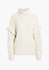 IRO - Yris cable-knit wool-blend turtleneck sweater - White - XS