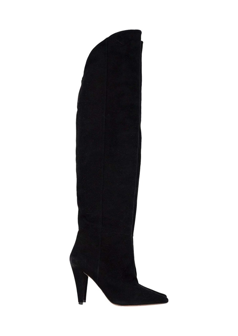 Iro Alma Over-The-Knee Boots in Black Suede