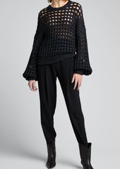 Iro Alyne Open-Knit Metallic Sweater