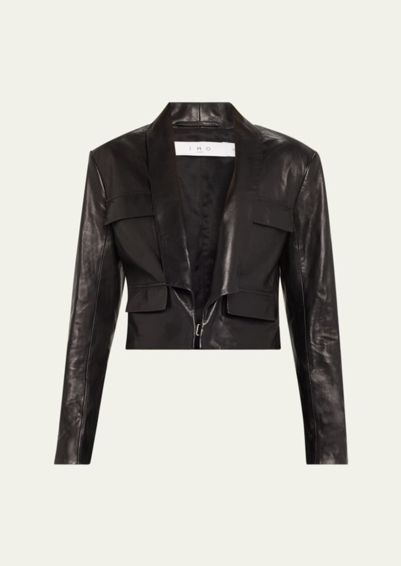 Iro Cybele Cropped Leather Jacket