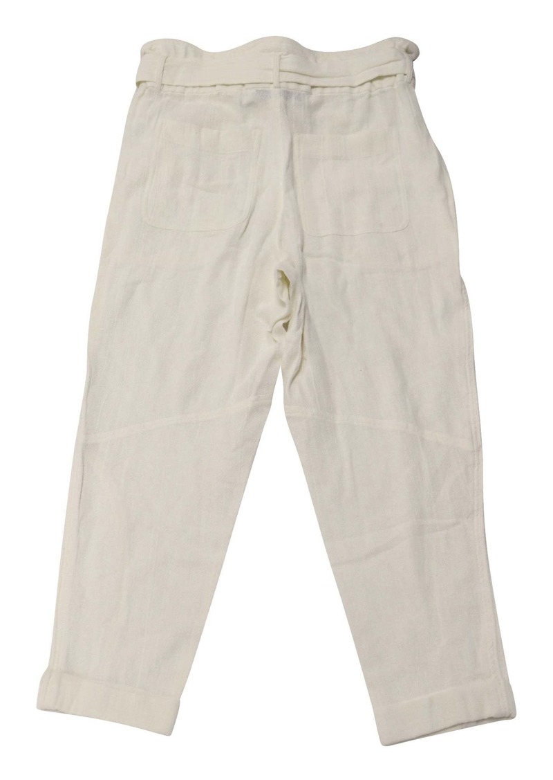 IRO High Waisted Pants in White Cotton