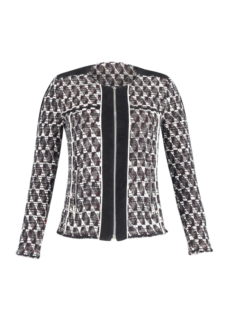 Iro Kamber Tweed Jacket in Black and White Cotton