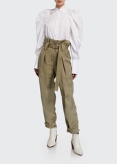 Iro Mohon Belted Paperbag Pants