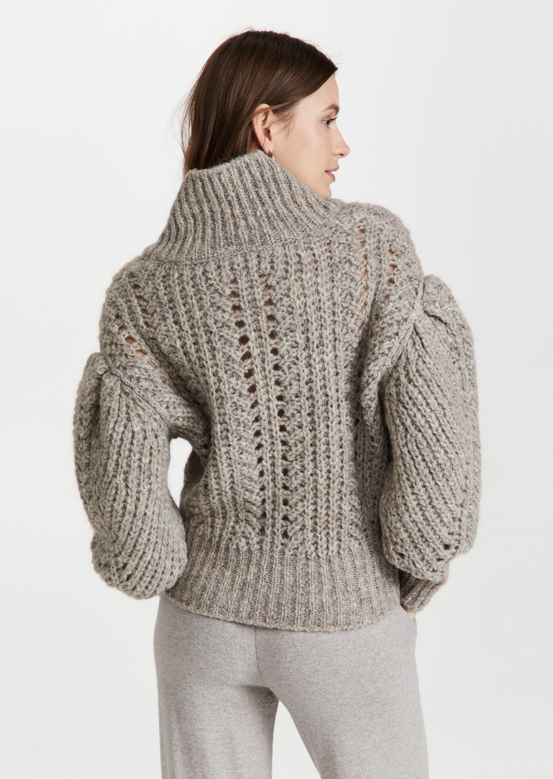 IRO Jonjie jacquard-knit wool-blend half-zip sweater