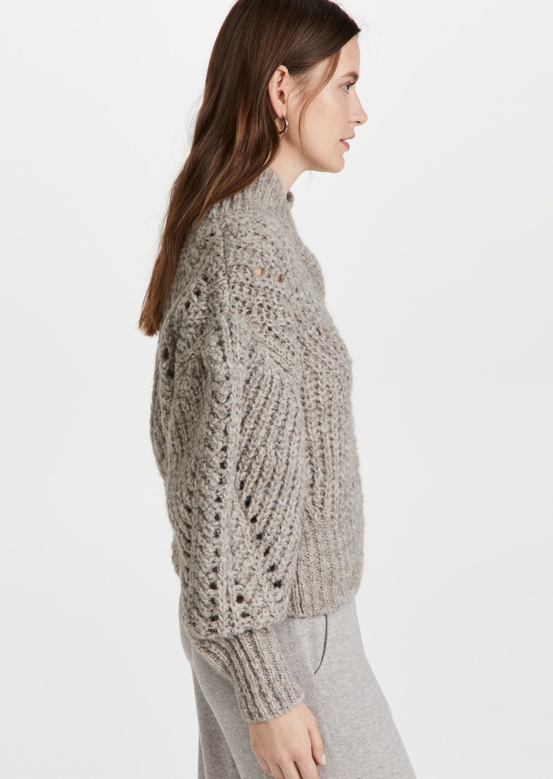 IRO Jonjie jacquard-knit wool-blend half-zip sweater