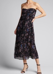 Iro Somov Paisley-Print Strapless Maxi Dress