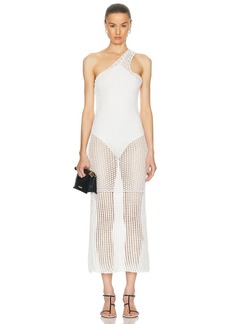 IRO Widdy Crochet One Shoulder Dress