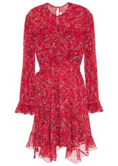 Iro Woman About Ruffled Printed Georgette Mini Dress Red