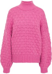 Iro Woman Alya Pointelle-knit Sweater Fuchsia