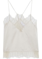 Iro Woman Bajado Cropped Lace-trimmed Silk-charmeuse Camisole Ivory