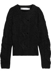 IRO - Belaga brushed cable-knit sweater - Black - L