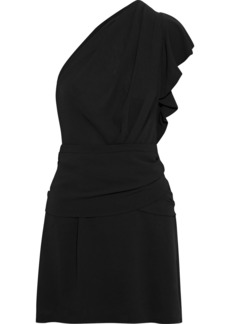 IRO - Bonzac one-shoulder ruffled crepe mini dress - Black - FR 34