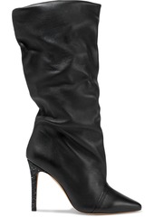 Iro Woman Cabbia Gathered Leather Boots Black