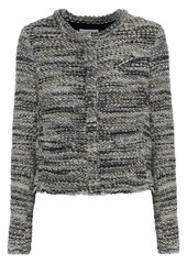 Iro Woman Carene Distressed Bouclé-knit Jacket Anthracite