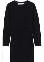 Iro Woman Devlin Cutout Merino Wool And Cashmere-blend Mini Dress Black