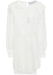 Iro Woman Fergus Paneled Cotton-blend Lace And Point D'esprit Mini Dress White