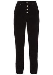 Iro Woman Gaemy Cotton-blend Corduroy Slim-leg Pants Black