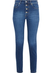 Iro Woman Gaety Cropped High-rise Skinny Jeans Mid Denim