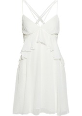 Iro Woman Giniez Ruffled Polka-dot Chiffon Mini Dress Off-white