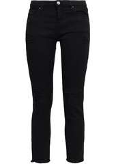 IRO - Jarod cropped distressed mid-rise slim-leg jeans - Black - 24