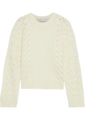 Iro Woman Markyl Brushed Pointelle-knit Sweater Ivory