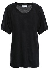 Iro Woman Milna Slub Linen-jersey T-shirt Black