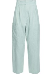 Iro Woman Montana Linen And Cotton-blend Twill Straight-leg Pants Mint
