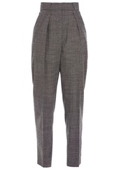 Iro Woman Orlea Pleated Wool-blend Tapered Pants Dark Gray