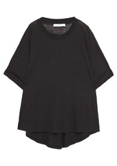 Iro Woman Oversized Slub Linen-jersey T-shirt Black
