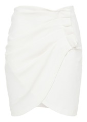 Iro Woman Pauline Wrap-effect Crepe Mini Skirt White