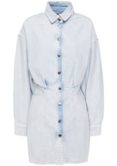 IRO - Raffa bleached denim mini shirt dress - Blue - FR 40