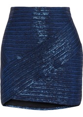 Iro Woman Tavyk Textured-lamé Mini Skirt Royal Blue