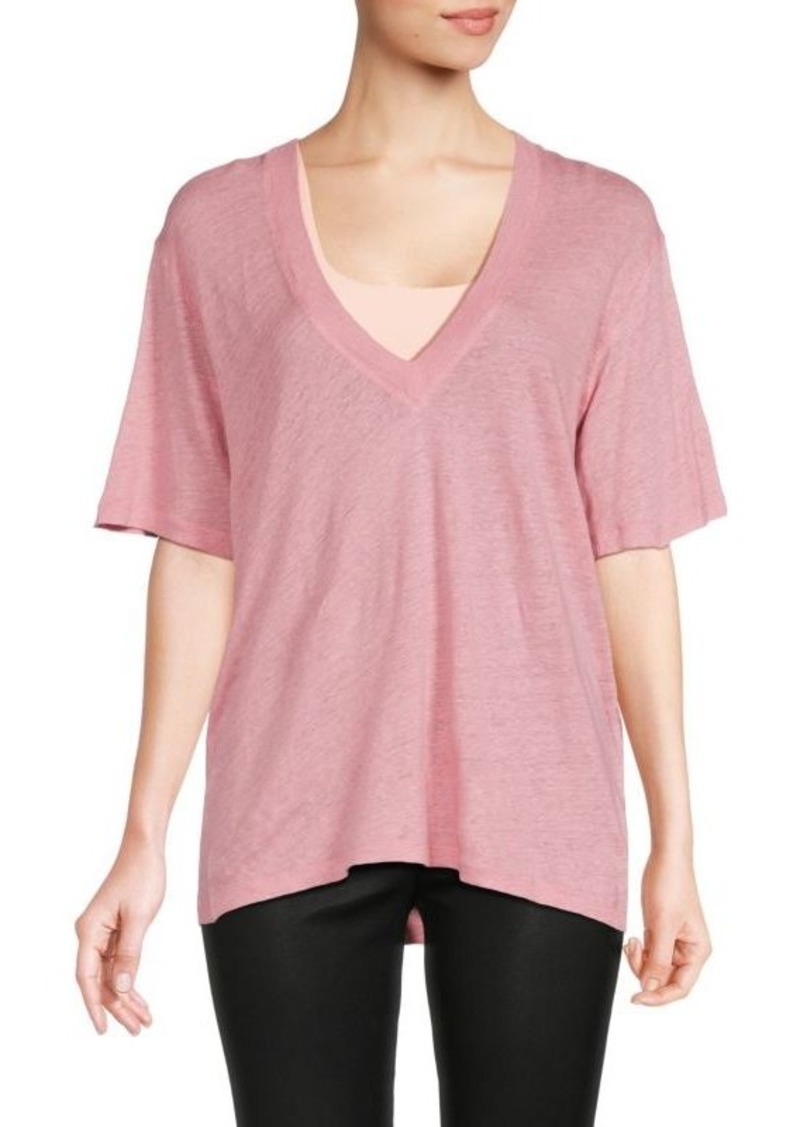 IRO Jeyla Drop Shoulder Linen Top