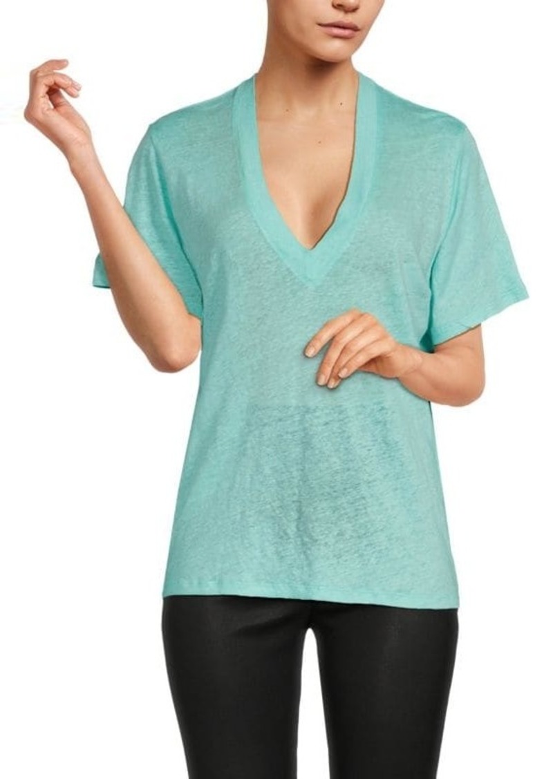 IRO Jeyla V Neck Linen Top