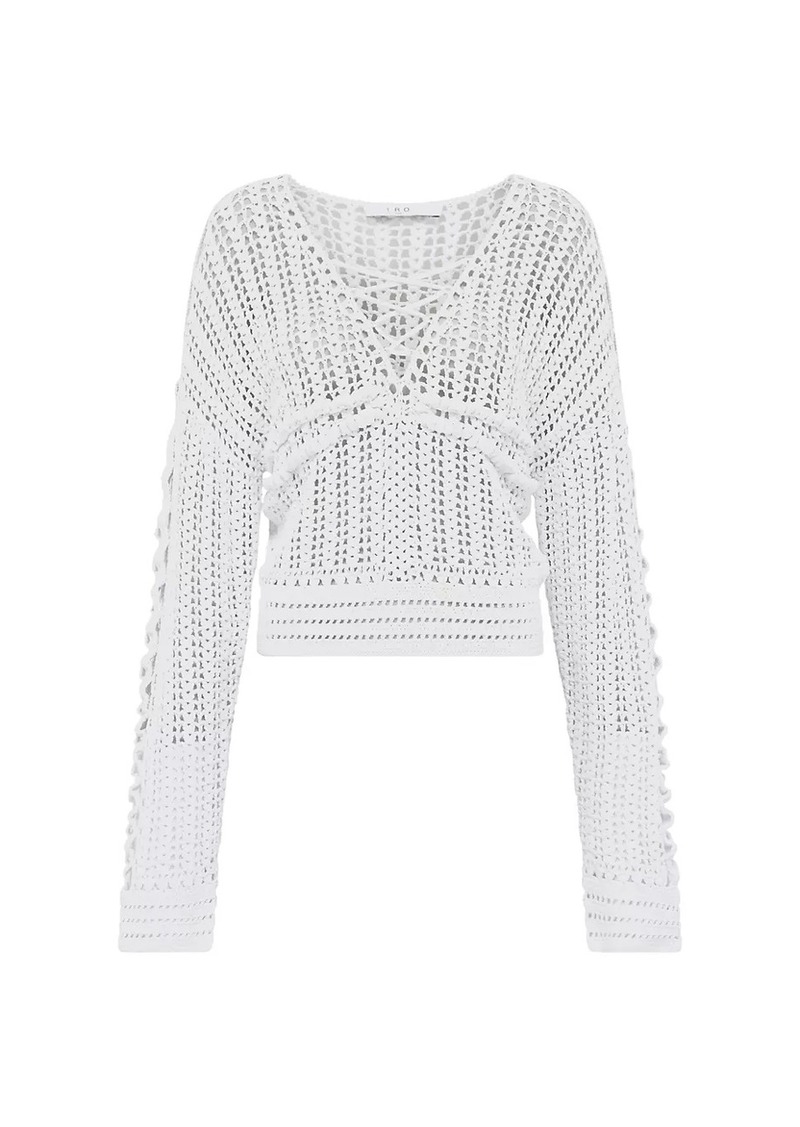 IRO Kettie V-Neck Crochet Sweater