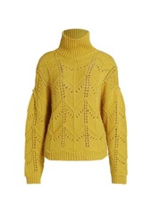 IRO Lovey Turtleneck Open-Stitch Sweater