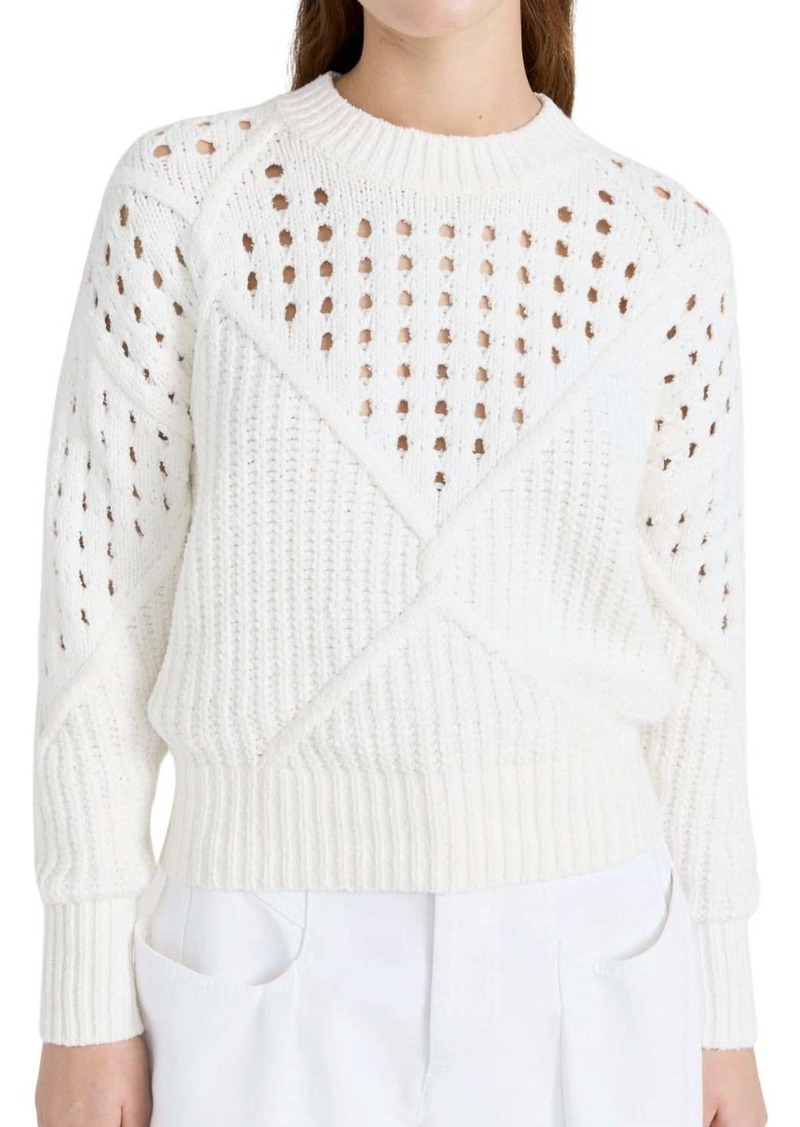 IRO Nives Cotton Engineered Stitch Sweater In White
