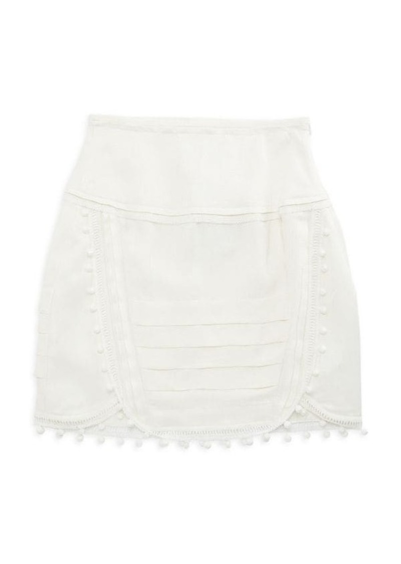 IRO Peela Linen Blend MIni Skirt