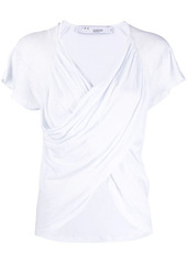 IRO ruched short-sleeved linen T-shirt