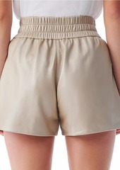 IRO Sultan High-Waisted Leather Lame Shorts