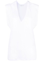 IRO V-neck linen sleeveless top