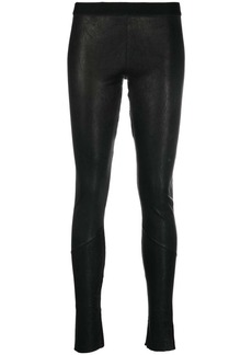 Isaac Mizrahi low-rise leather leggings