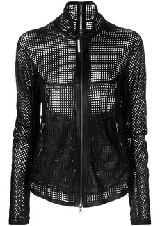 Isaac Mizrahi sheer mesh zip-up jacket