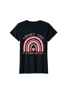 Isaac Mizrahi Womens Abort the Patriarchy - Feminism Clothing - Activism Rainbow T-Shirt