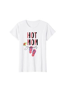 Isaac Mizrahi Womens Hot Mom Summer Leopard Mom Mother Cool Women Funny Beach T-Shirt