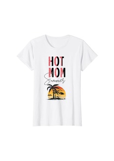 Isaac Mizrahi Womens Hot Mom Summer Leopard Mom Mother Cool Women Funny Beach T-Shirt