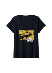 Isaac Mizrahi Womens ISAAC HAYES GOLD CADILLAC V-Neck T-Shirt