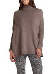 Isaac Mizrahi Women's Long Sleeve Mock Neck Poncho Sweater