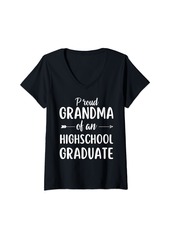 Isaac Mizrahi Womens Proud grandma of a class of 2022 High school graduate V-Neck T-Shirt